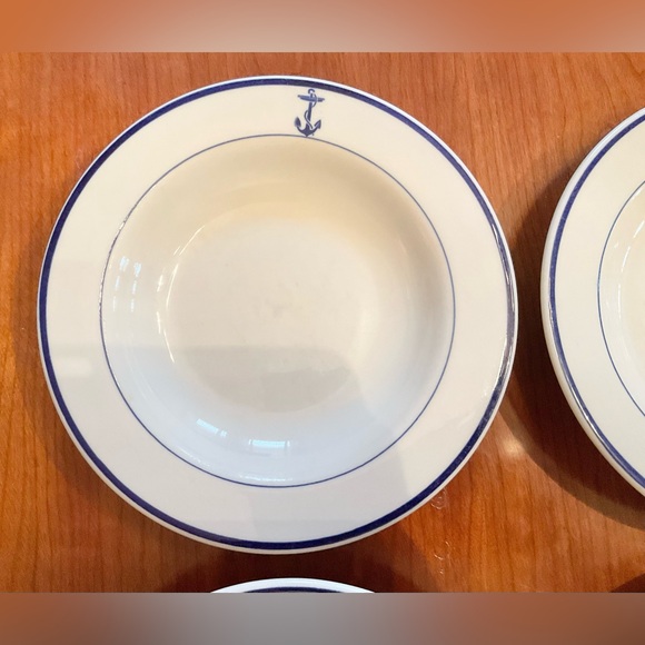 US Navy Mess Wardroom Officer set of 4 Large Rim Soup Bowls - Picture 4 of 15